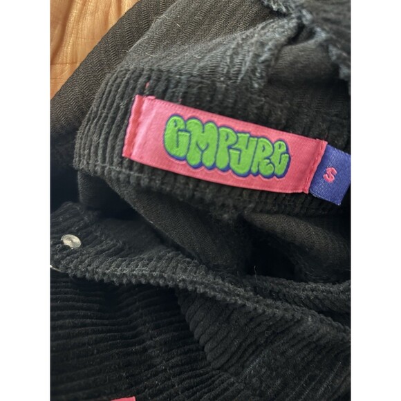 Empyre Suzie Corduroy Bib Overalls Womens S Black Retro Grunge 90s Baggy - Picture 16 of 16